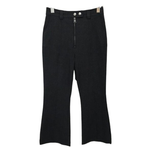 A.L.C. Tweed Exposed Zipper Plaid Cropped Ankle Pants - Picture 1 of 9